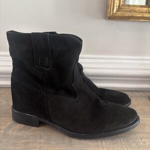 Anthropologie Hidden‎ Wedge Booties Black Size 36